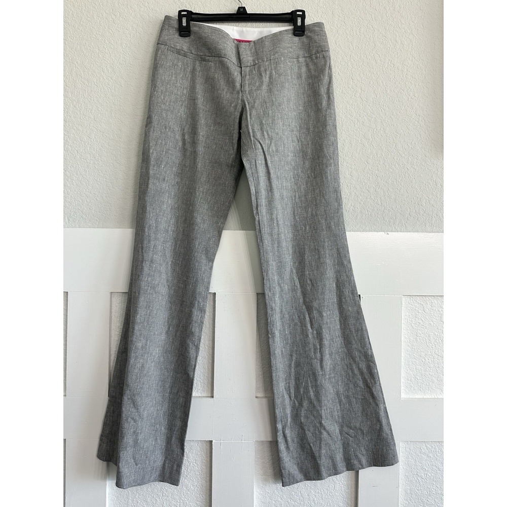 Alice + Olivia Linen Blend Pants White Sz 6